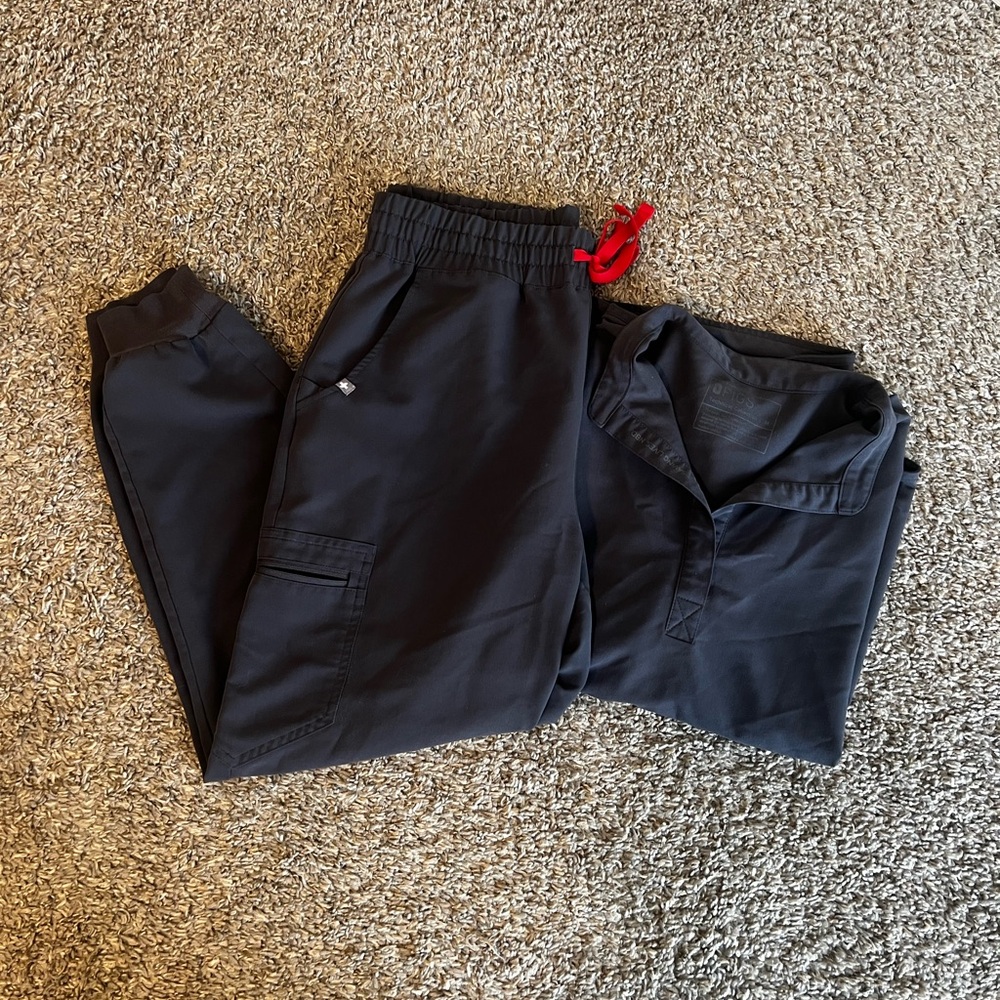 Figs Scrub Set medium petite dark grey charcoal